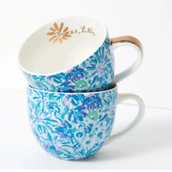 Lilly Pulitzer Ceramic Mugs Set Of 2 - Picture 3 of 4